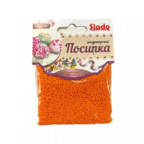 Посипка "Кульки помаранчеві" 2мм 50г