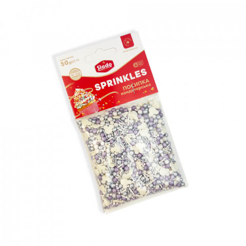 Посипка фігурна мікс “Лавандовий міккі” 50г