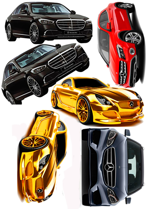 Вафельная картинка для топперов и пряников Машина золото