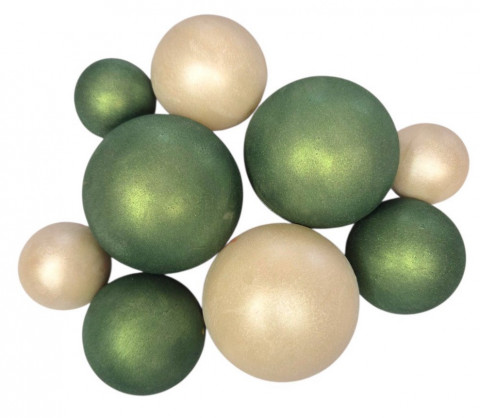 Шоколадні сфери Смарагд / біла перлина (9шт)