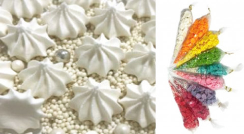 Набор меренга с посыпкой белая