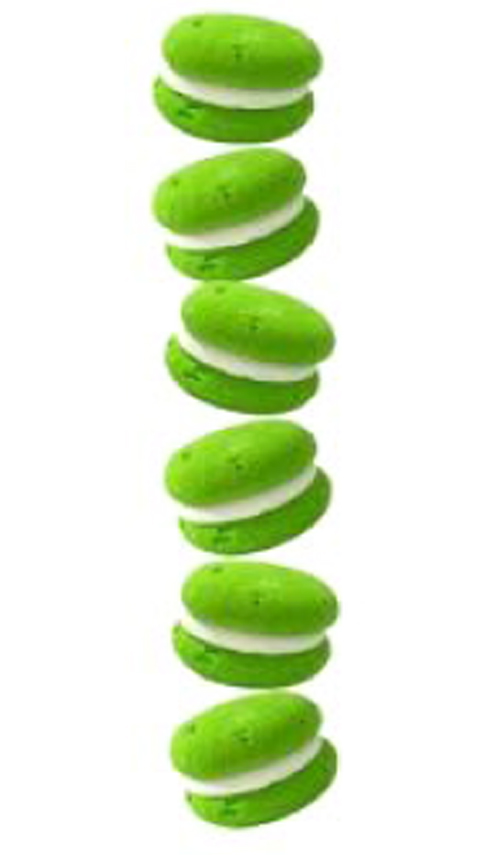 Набор безе Макаронс салатовые 3см