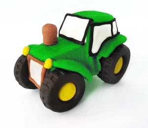Сахарное украшение Трактор зеленый