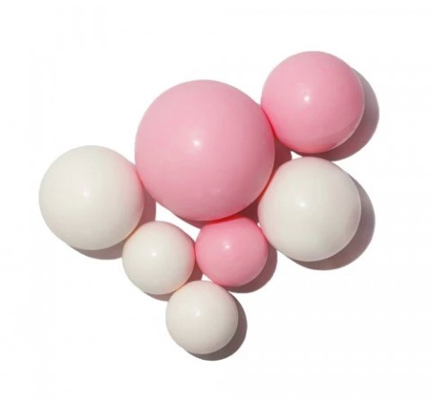 Шоколадные сферы Бело - розовые (7шт)