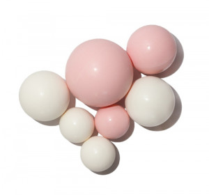 Шоколадные сферы Бело - розовые (7шт)