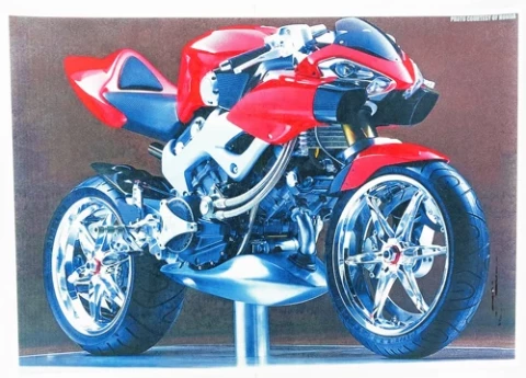 Вафельна картинка мотоцикл