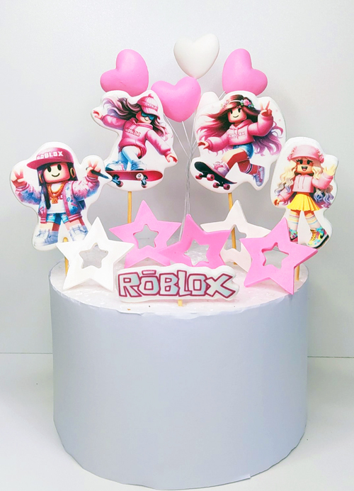 Набор сахарных топперов Роблокс девочки премиум KD