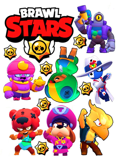 Вафельная картинка для топперов и пряников Бравл Старс 77