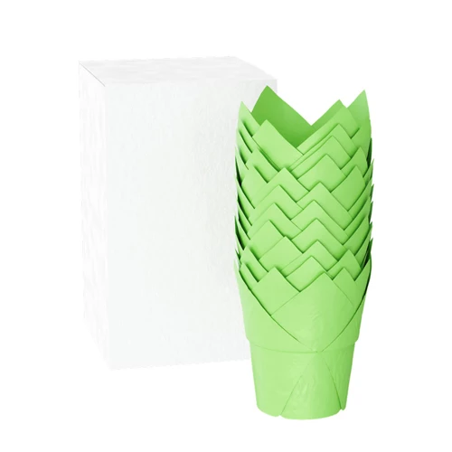 Формочка бумажная тюльпан зеленый (20шт)