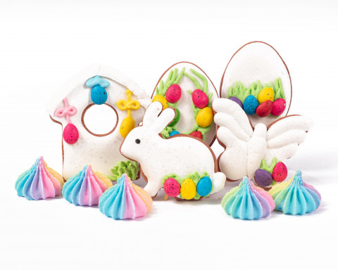 Сахарное украшение "Зайчик, бабочка"
