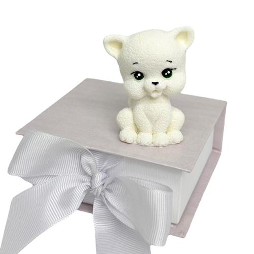 Шоколадная фигурка “Котенок ласунка белый”