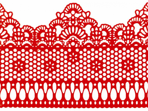 Мереживо з айсингу №8 "Червоне"