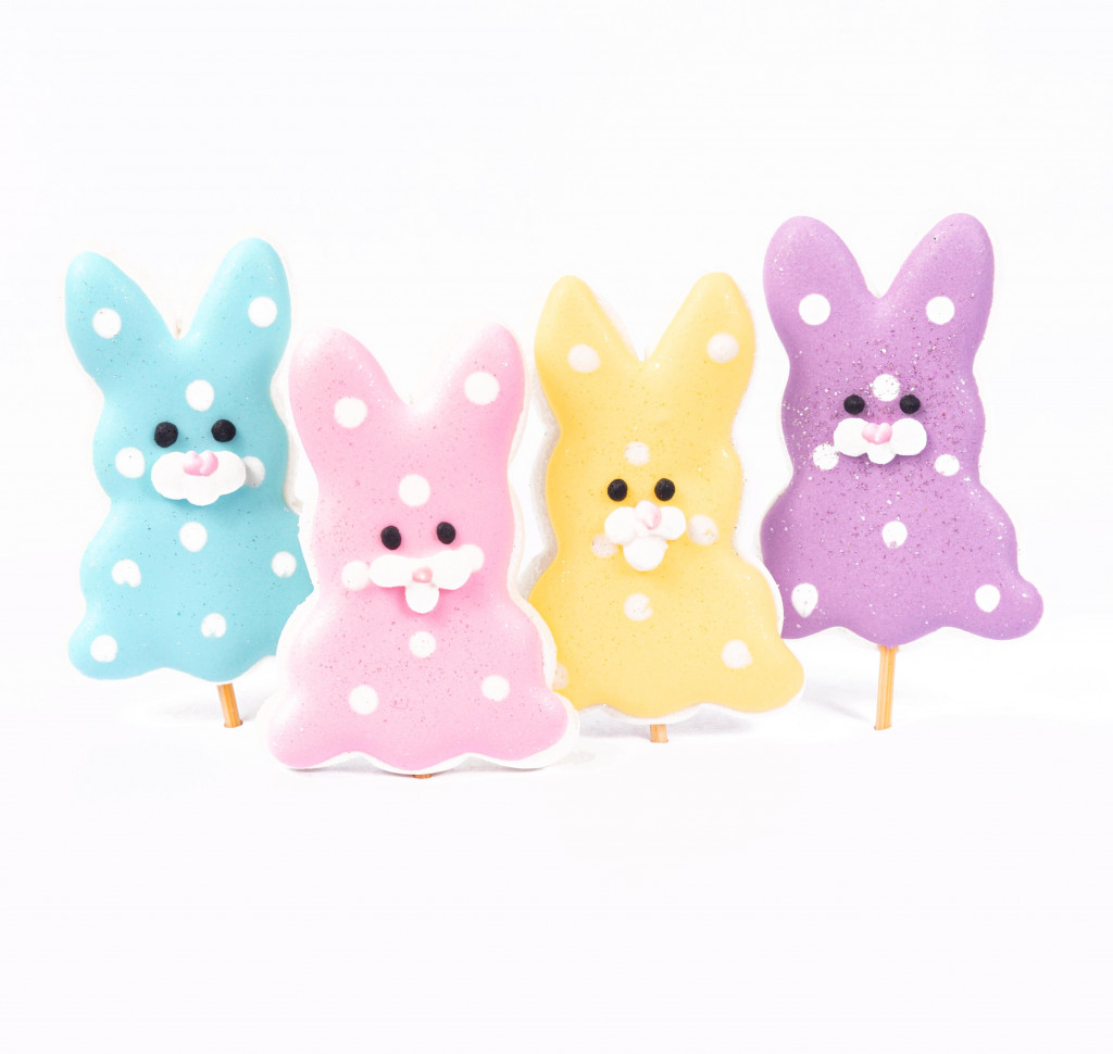 Цукрова прикраса "Зайчик жовтий" 1шт