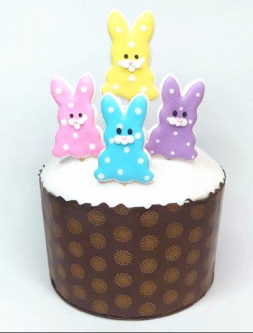 Сахарное украшение "Зайчик желтый" 1шт