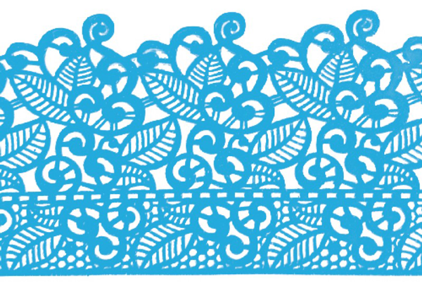 Кружево из айсинга №17 "Голубое"