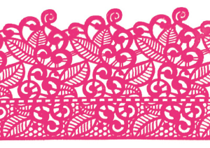 Кружево из айсинга №17 "Вишня"