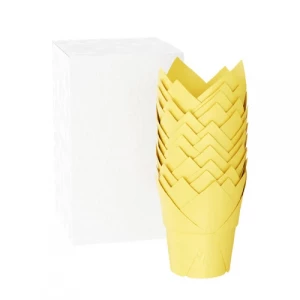 Формочка паперова тюльпан жовтий (20шт)