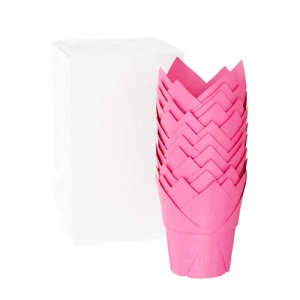 Формочка паперова тюльпан рожевий (20шт)