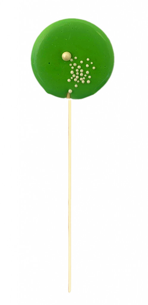 Леденец из сахара зеленый с посыпкой (не прозрачный) 1шт