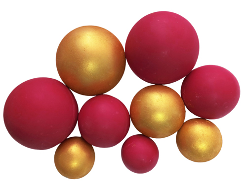 Шоколадные сферы Рубин и золото (9шт)