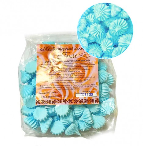 Безе сахарные макс голубые 300г