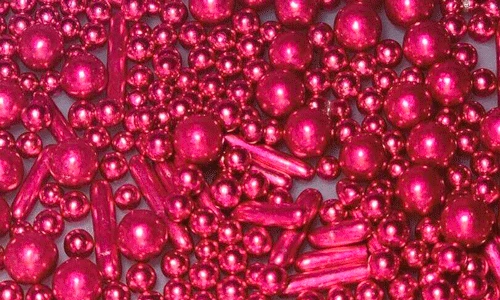 Кульки металік яскраво-рожеві 5мм