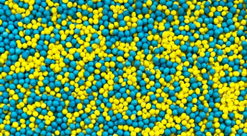 Посыпка "Нонпарель" желто-голубая 50г