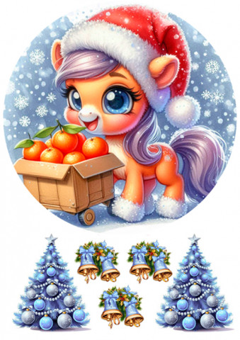 Вафельная картинка Милая лошадка