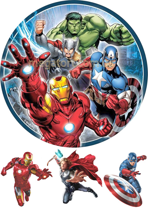 Вафельная картинка "Супергерои №3"