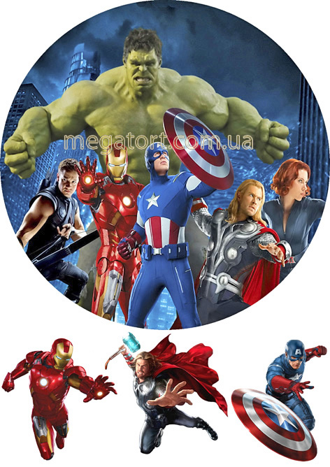 Вафельная картинка "Супергерои №8"