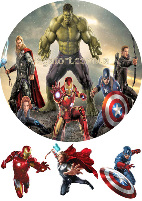 Вафельная картинка "Супергерои №9"