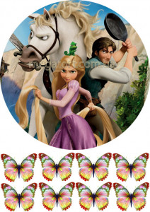 Вафельная картинка "Рапунцель №5"