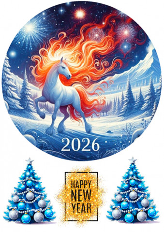 Вафельная картинка Огненная красавица