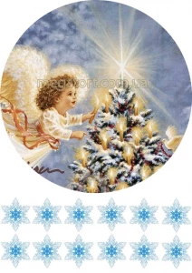 Вафельна картинка "Новий Рік, Різдво №108"