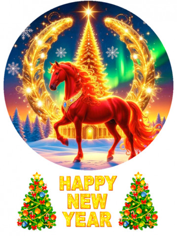 Вафельная картинка Символ года 2026