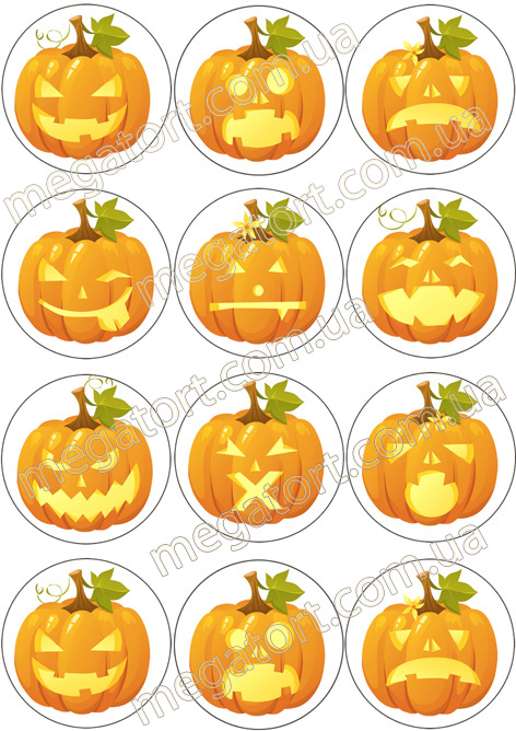 Вафельная картинка для капкейков Хеллоуин №96