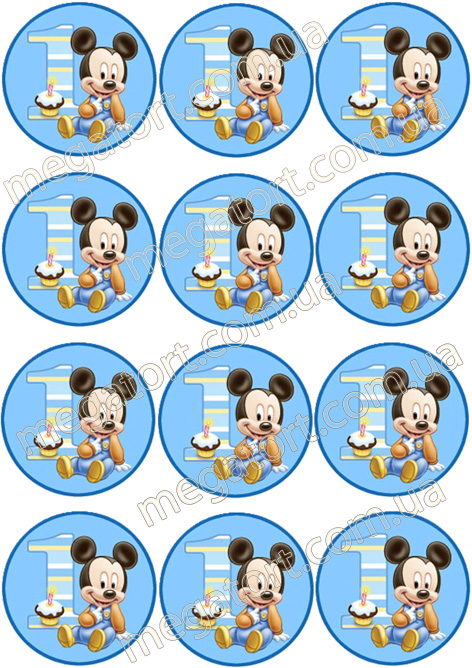 Вафельная картинка для капкейков №108