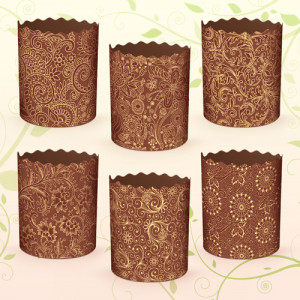 Форма для пасхи бумажная "Итальянские" (70х85мм) 10шт