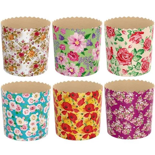 Форма для пасхи бумажная "Цветы 9" (90мм х 85мм) 10шт