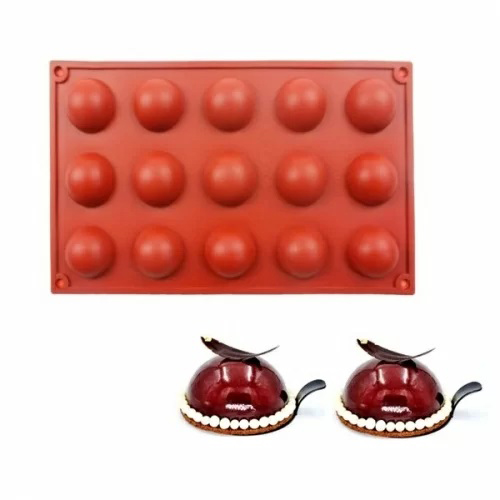 Силіконова форма "Напівсфера 15шт"