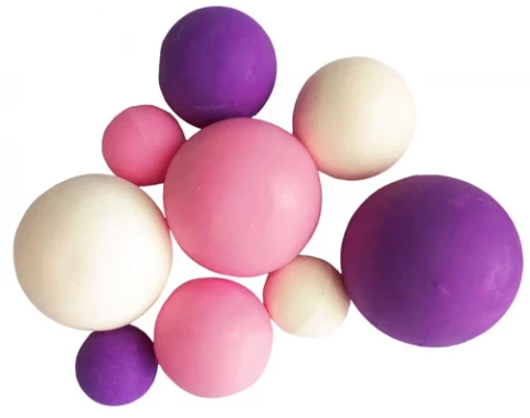 Шоколадні сфери Рожево-біло-пурпурні (9шт)