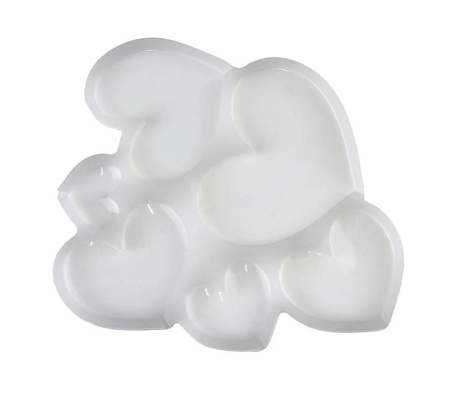 Силиконовый молд для леденцов "Сердца"