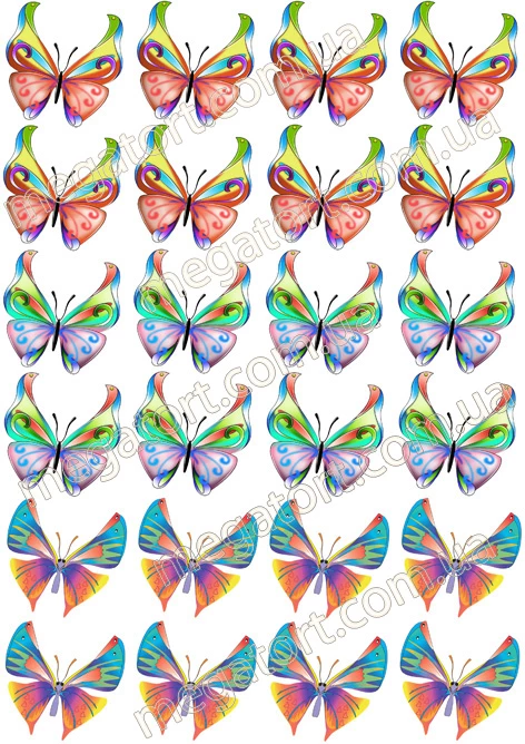 Вафельна картинка "Метелики №26"