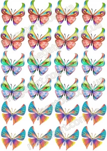Вафельная картинка "Бабочки №26"