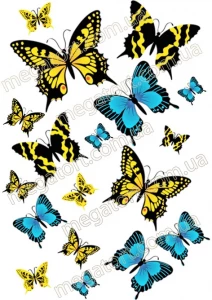 Вафельная картинка "Бабочки №29"