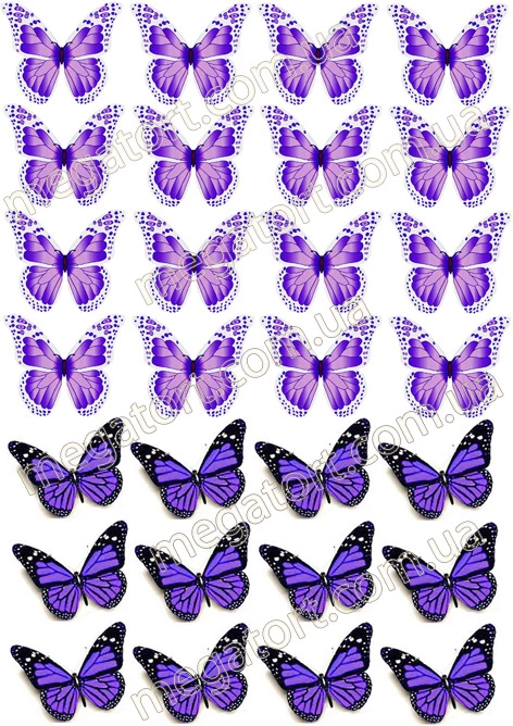 Вафельна картинка "Метелики №36"