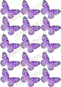 Вафельная картинка "Бабочки №37"