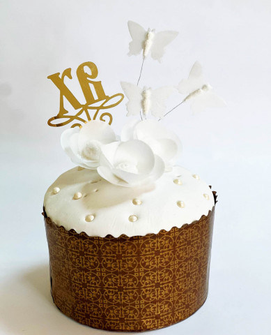 Цукрова прикраса "Пасхальний вафельний"