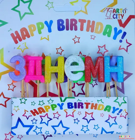 Набор свечей для торта "С Днем народження"