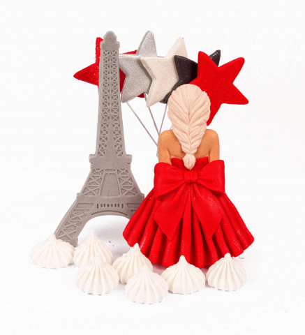 Набір цукрових прикрас Дівчина в червоному